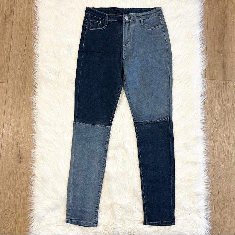 Two-Tone Blue Women's Jeans‎ Patchwork Size 29